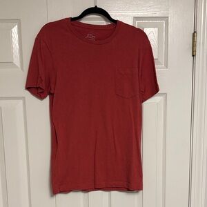 J. Crew Men's Short Sleeve Tee in Rust Red Heather Size Small